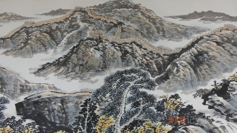 畫中游長城 長城一墨6年杰作800米長城畫卷再現京城