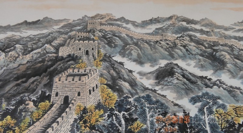 畫中游長城 長城一墨6年杰作800米長城畫卷再現京城