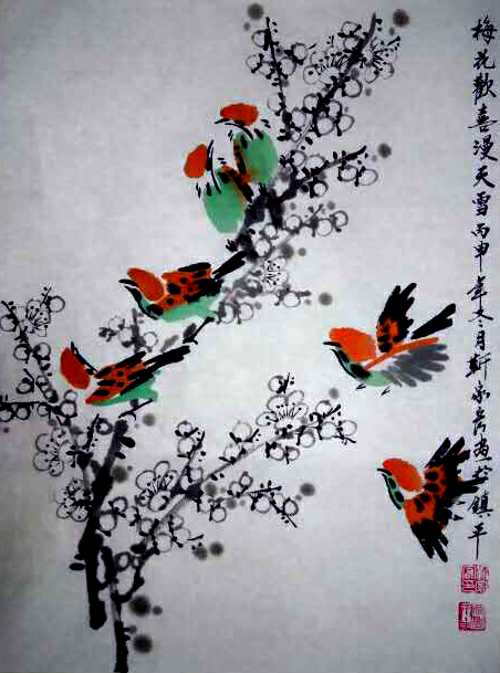 著名畫家靳家宏作品藝術欣賞