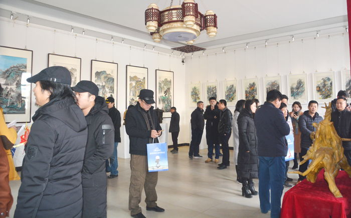 袁氏國藝新春年會暨于建剛曲勝利書畫聯展在宋莊舉行