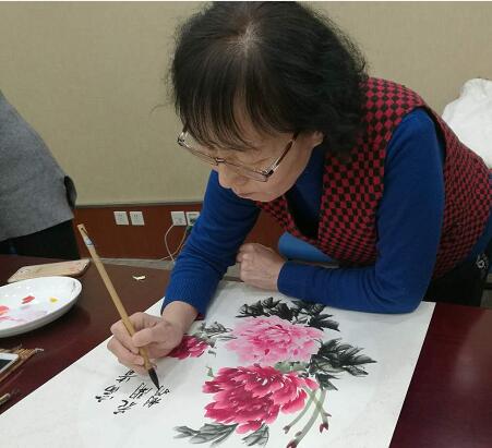 聊城市直書畫家協會來中國人民銀行聊城分行“百聯迎春”大型活動