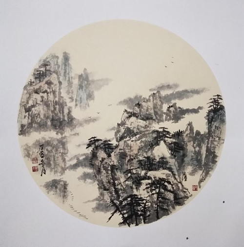 曲徑通幽處，禪房花木深----青年畫家朔風作品欣賞