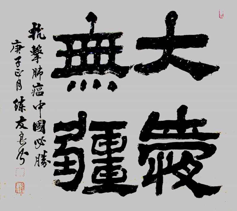 練友良書法作品——眾志成城 抗擊肺炎主題網絡書畫攝影展優秀作品