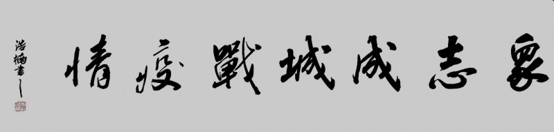 李浩楠書法作品——眾志成城 抗擊肺炎主題網絡書畫攝影展優秀作品