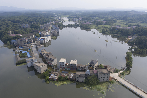 外洪內澇 江西鄱陽湖沿岸村鎮變澤國